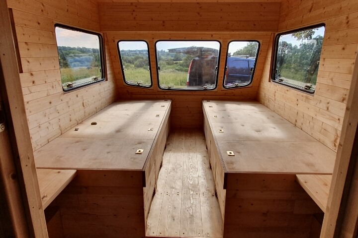 inside of the caravan with healing bees